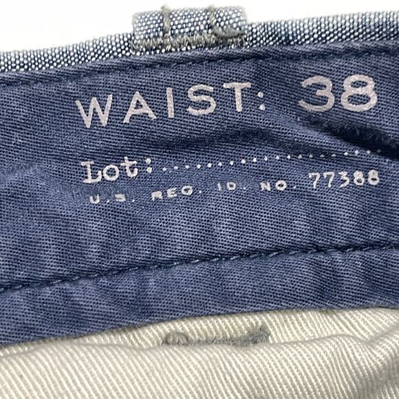 J Crew Stanton Shorts Mens Size 38 Blue 100% Cotton 8.5" Inseam BROKEN BUTTON - Picture 5 of 11